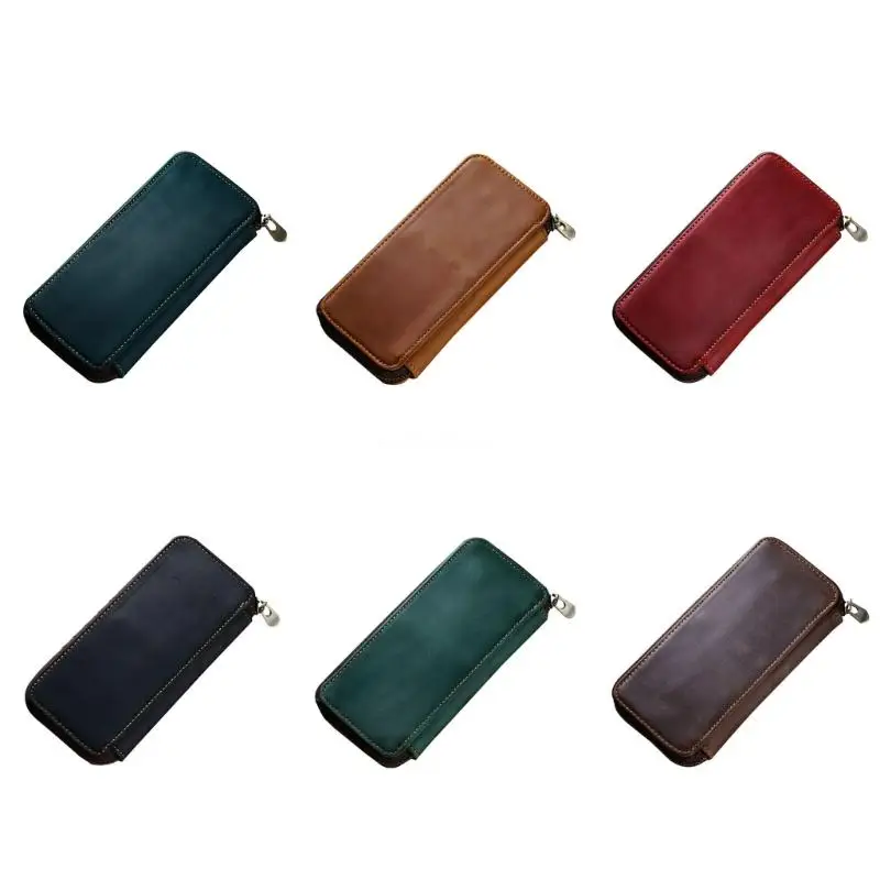 

Leather Pen Case Portable Fountain Pen Holder Case 6.49x3.15Inch Dropship