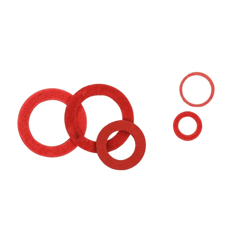 150/300PCS Rood Staal Papier Pakking Platte Ring Afdichting Sluiting Pakking Tool Set Fiber Ring Serie Hardware accessoires
