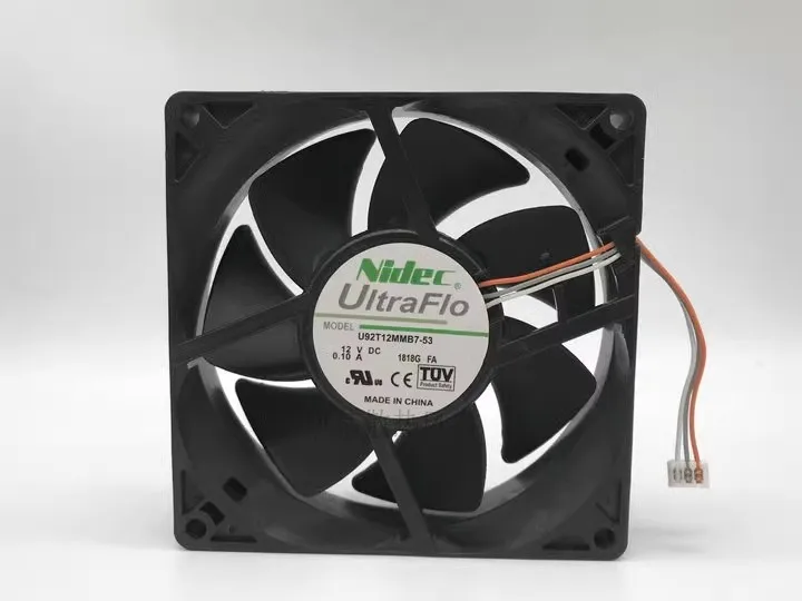 

Free shipping of original Nidec 9CM 12V 0.10A 9025 U92T12MMB7-53 projector cooling fan