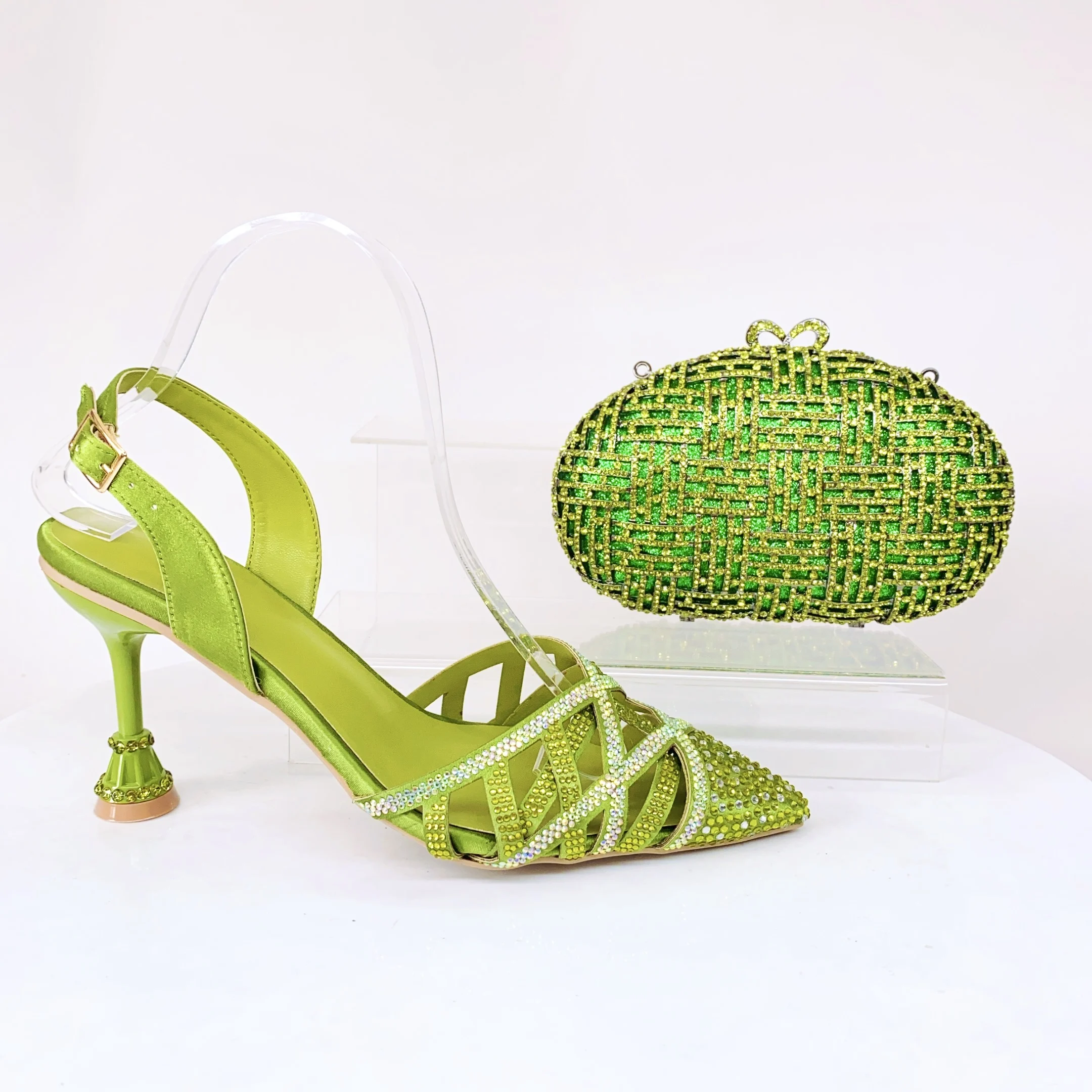 

LNATISNOVA/женские туфли на высоком каблуке с золотыми стразами и клатчи, босоножки на высоком каблуке со стразами, свадебные кошельки