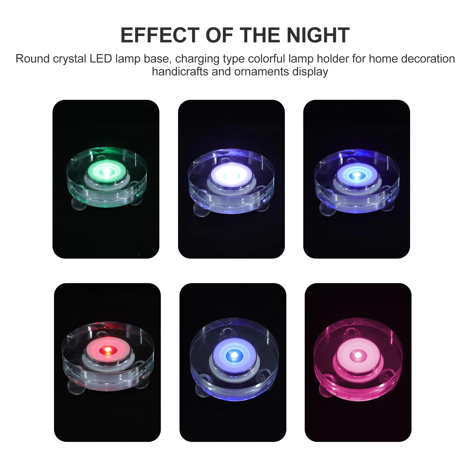 

Glowing Led Base 3.5-8H Long Lasting Light For Crystal Ball Stand Luminous Lighting Display Base Night Lamp Accessory