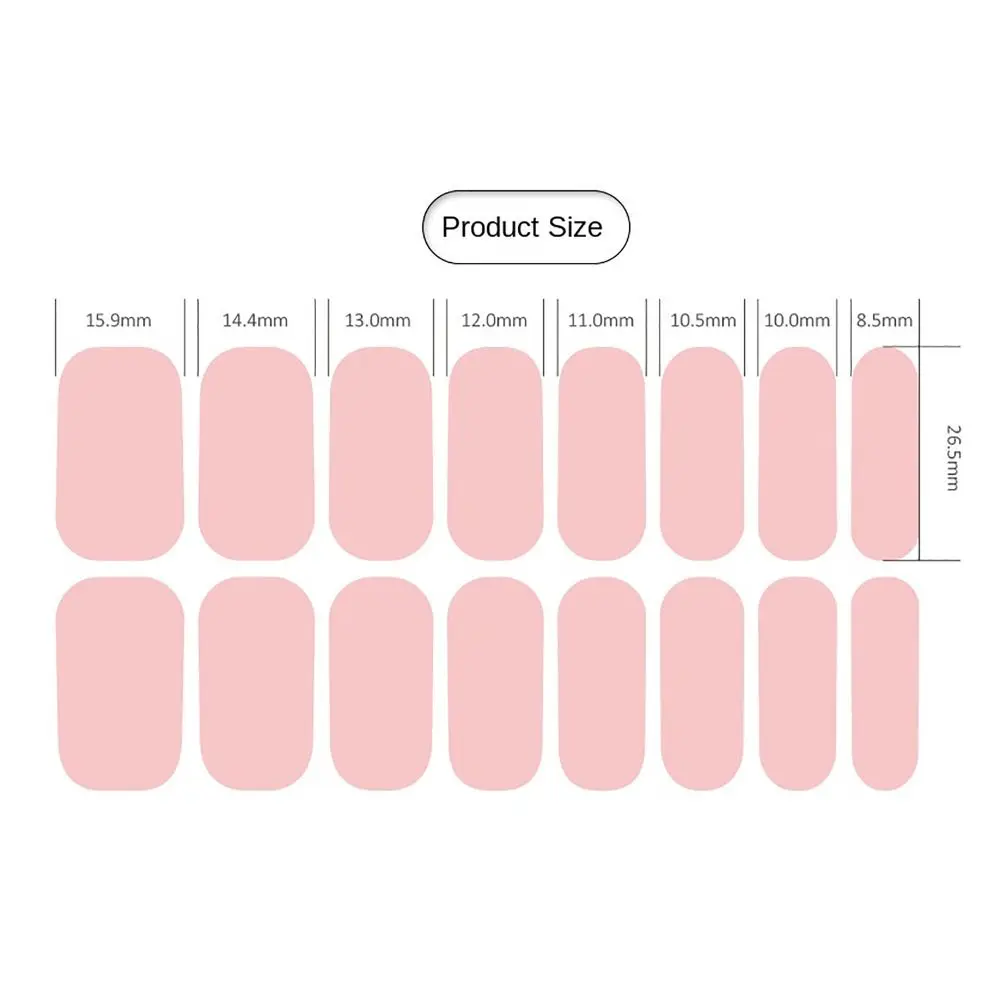 4sets 16 Strips Semi Cured Gel Nail Stickers Gradient Colors French Nail Art Glittering Nail Art Stickers