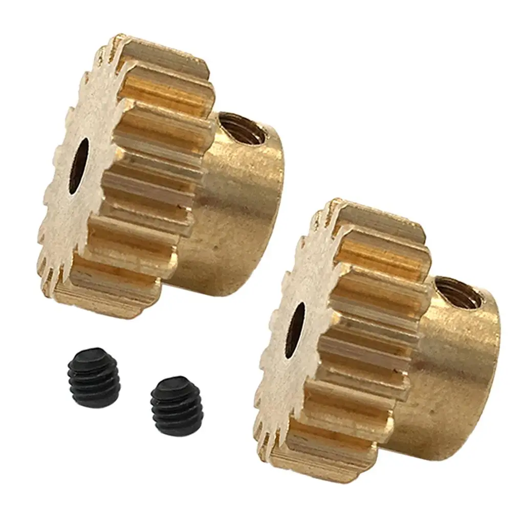 2pcs 17T Brass Motor Gears Golden Sprockets Pinions for WLtoys 12428