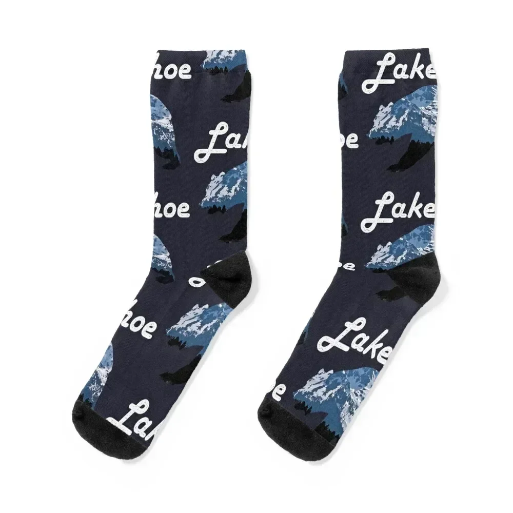 Lake Tahoe Bear Socks floral Heating sock anti slip football Hiking boots Man Socks Women's