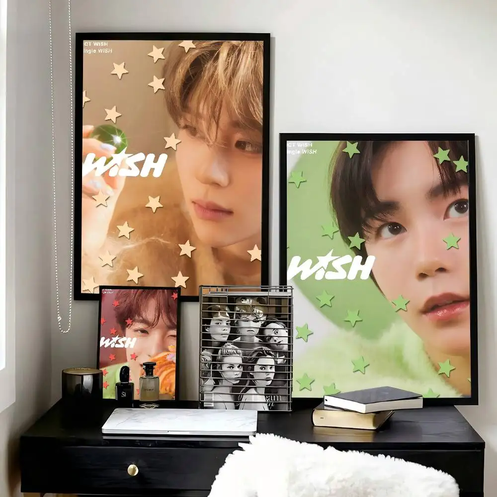 Boy Band N-NCT Wish Singer    Poster and Prints Wall Art Pictures for Modern Bedroom Game Room Home Decor