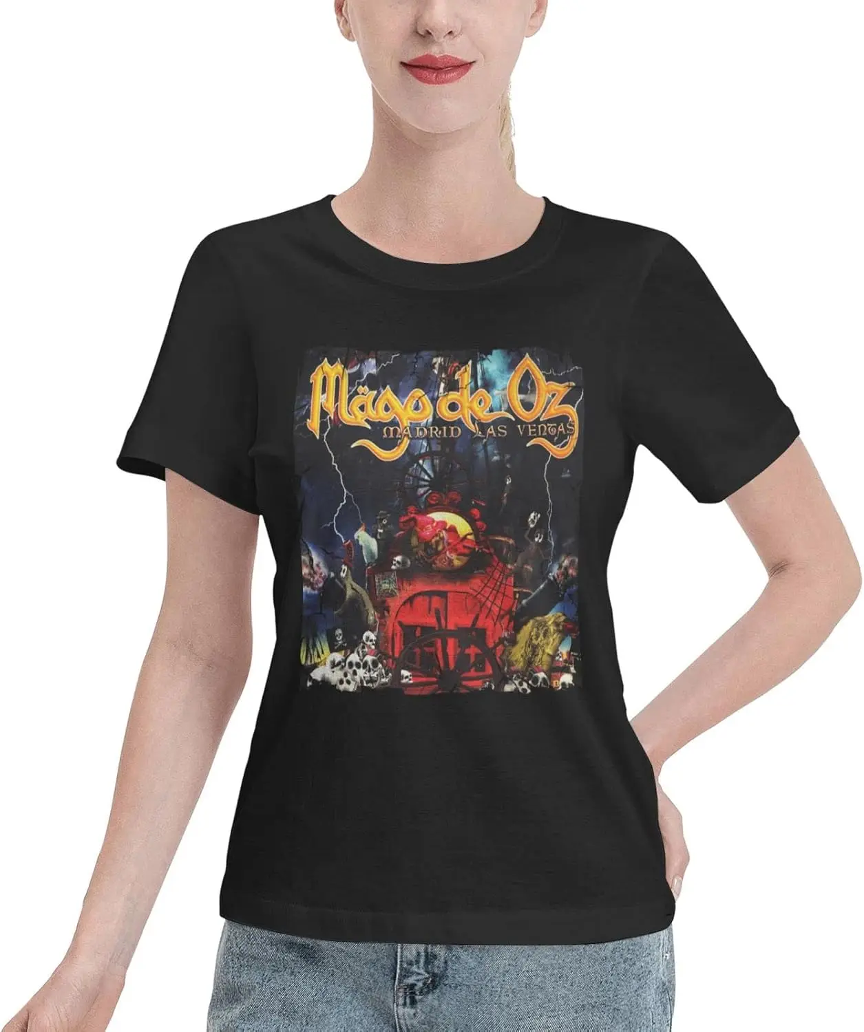 Mago Rock De Band Oz Shirts Womens Summer Tops Cotton Short Sleeve Clothes Round Neck T Shirt