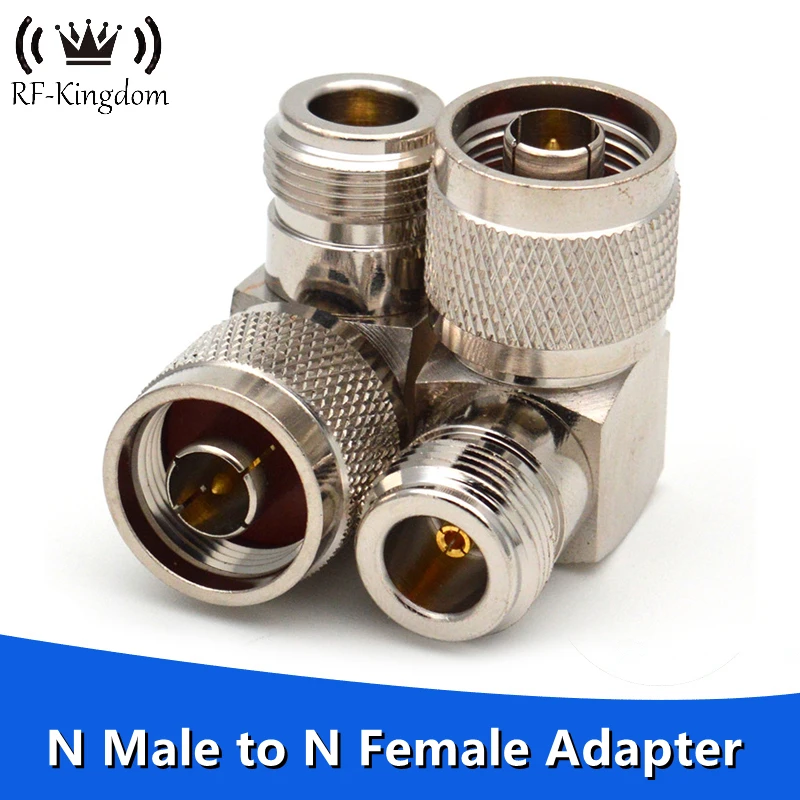 1Pcs N Type Male Plug To N Female Jack Right Angle 90 Degree RA RF Coaxial Connector Adapter N-JKW