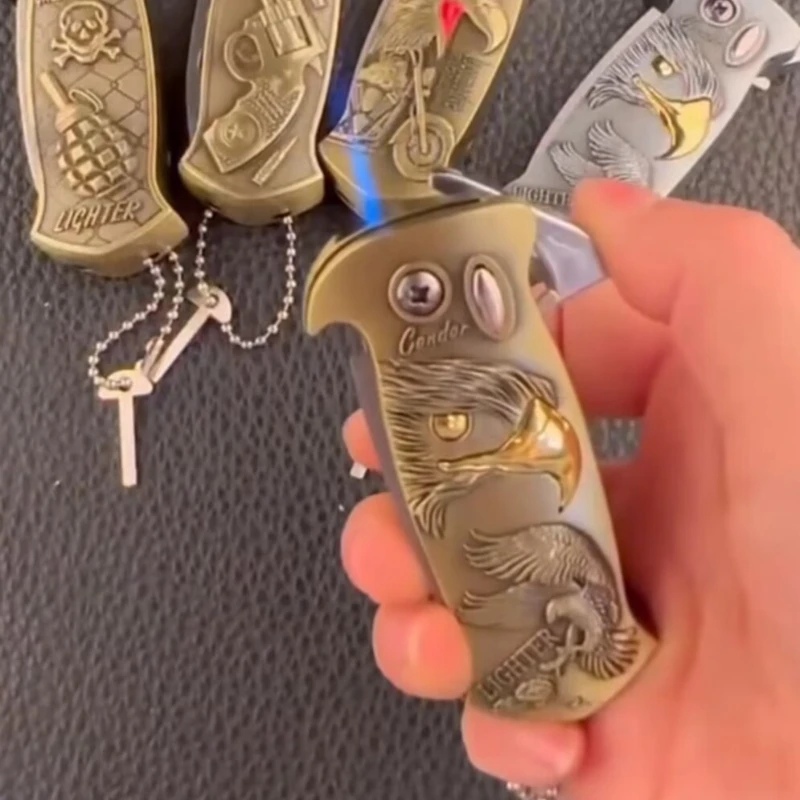 Cool Lighter Tool Metal Lighter Butane Torch Gas Windproof Lighter Smoking Accessories Protection Tool Lighters Smoking