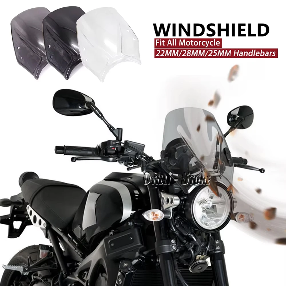 

RNINET R9T Windscreen Windshield For BMW R NINE T R1200R R18 S1000R Wind Shield Screen Protector Universal Motorcycle