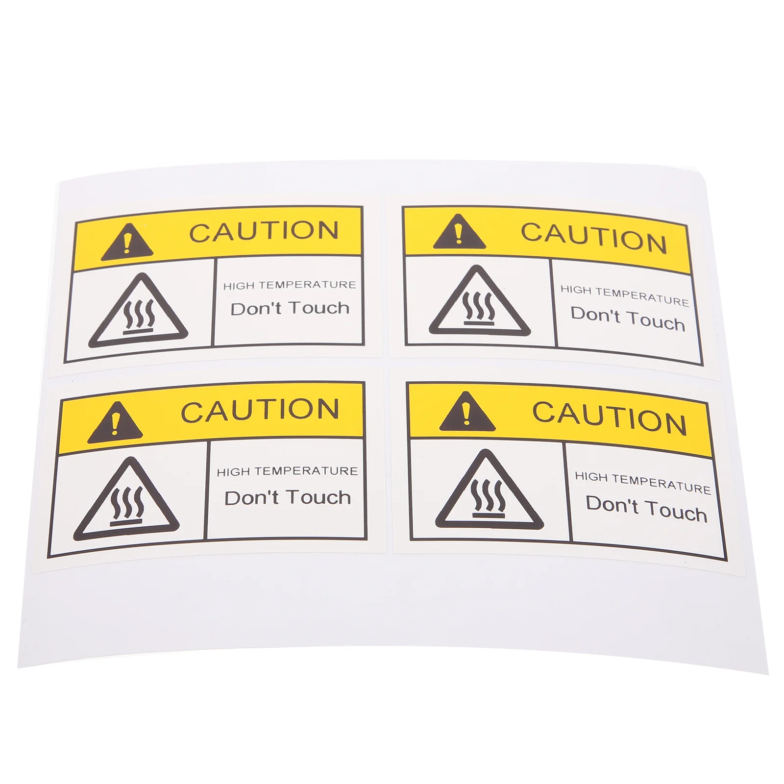 4 Pcs Self Adhesive Vinyl High Temperature Warning Label Sign Hot Surface Stickers