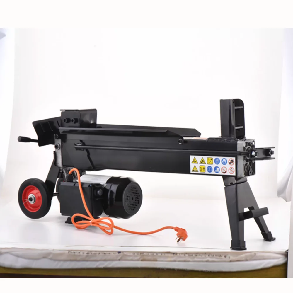 8-ton electric hydraulic wood cutting machine, household small wood cutter Log splitter with foot pedal