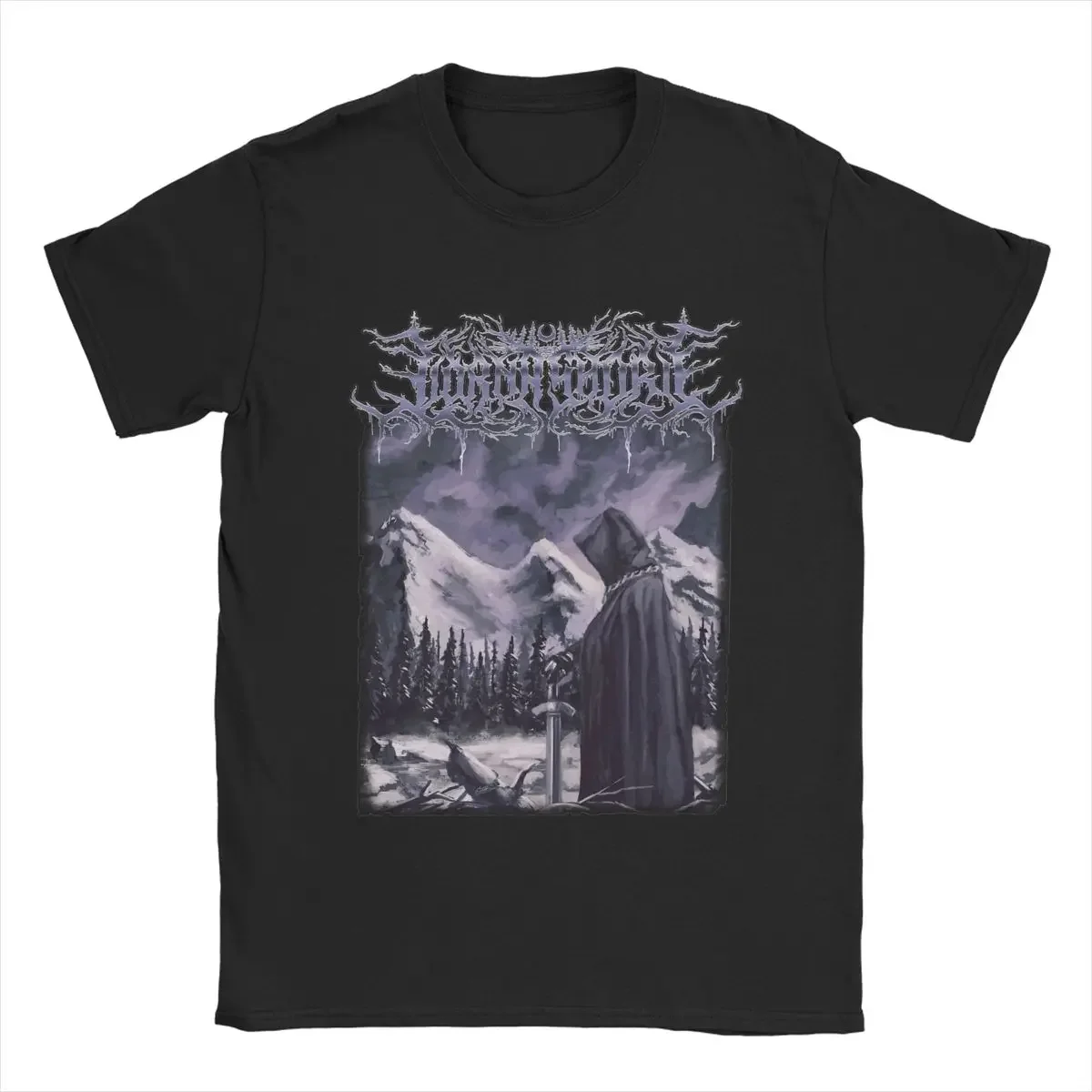 Lorna Shore Cursed To Die T-Shirts Men Black Band Novelty 100% Cotton Tee Shirt Crewneck Short Sleeve T Shirts Clothing