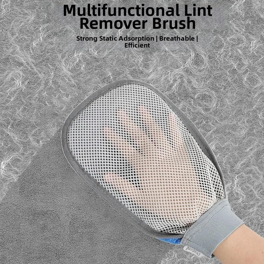Portable Pet Hair Remover Glove Washable Reusable Pet Grooming Gloves Static Hair Dehairing Dog Hair Remover Tool