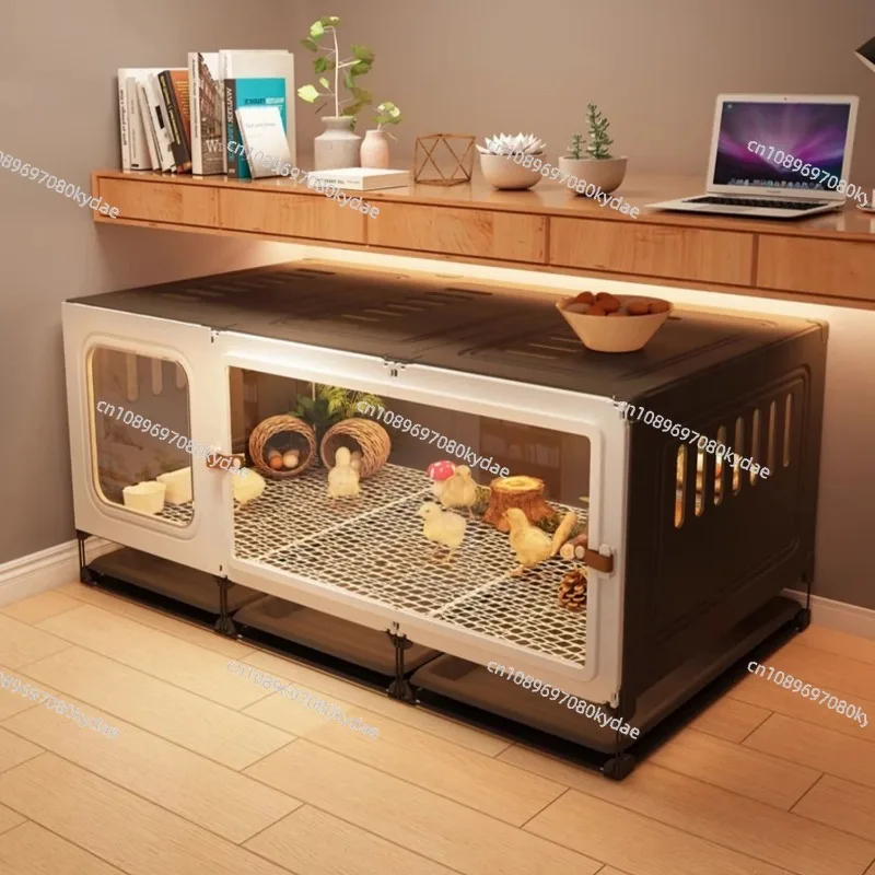 Large Plastic Quail Cage Indoor Chicken Duck Coop Aviary With Removable Tray Easy Clean Pet Habitat Decorative Breeding House