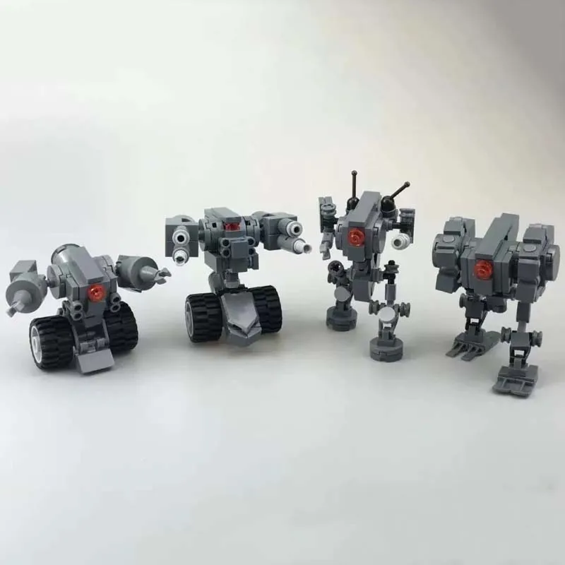 

Mecha Soldiers Moc Warfare Robots Warrior Model Assembly Small Particle Building Blocks Educational Toys For Children Bricks Set