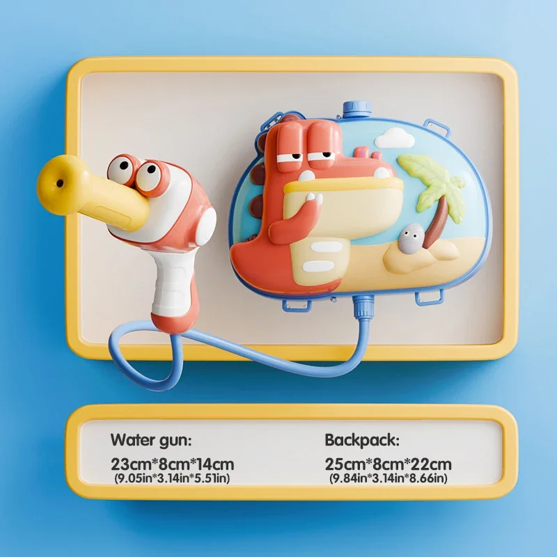 Mochila de verano para niños, juguete de playa al aire libre, lucha contra el agua, piscina, dibujos animados de animales, pistola de batalla de TIRO DE AGUA