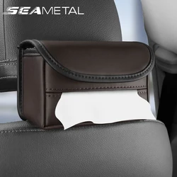 SEAMETAL Car Seat Back Tissue Bag Interior Auto Paper Towel Organizer Universal Car Hanging Storage Box For Tissue Accessories