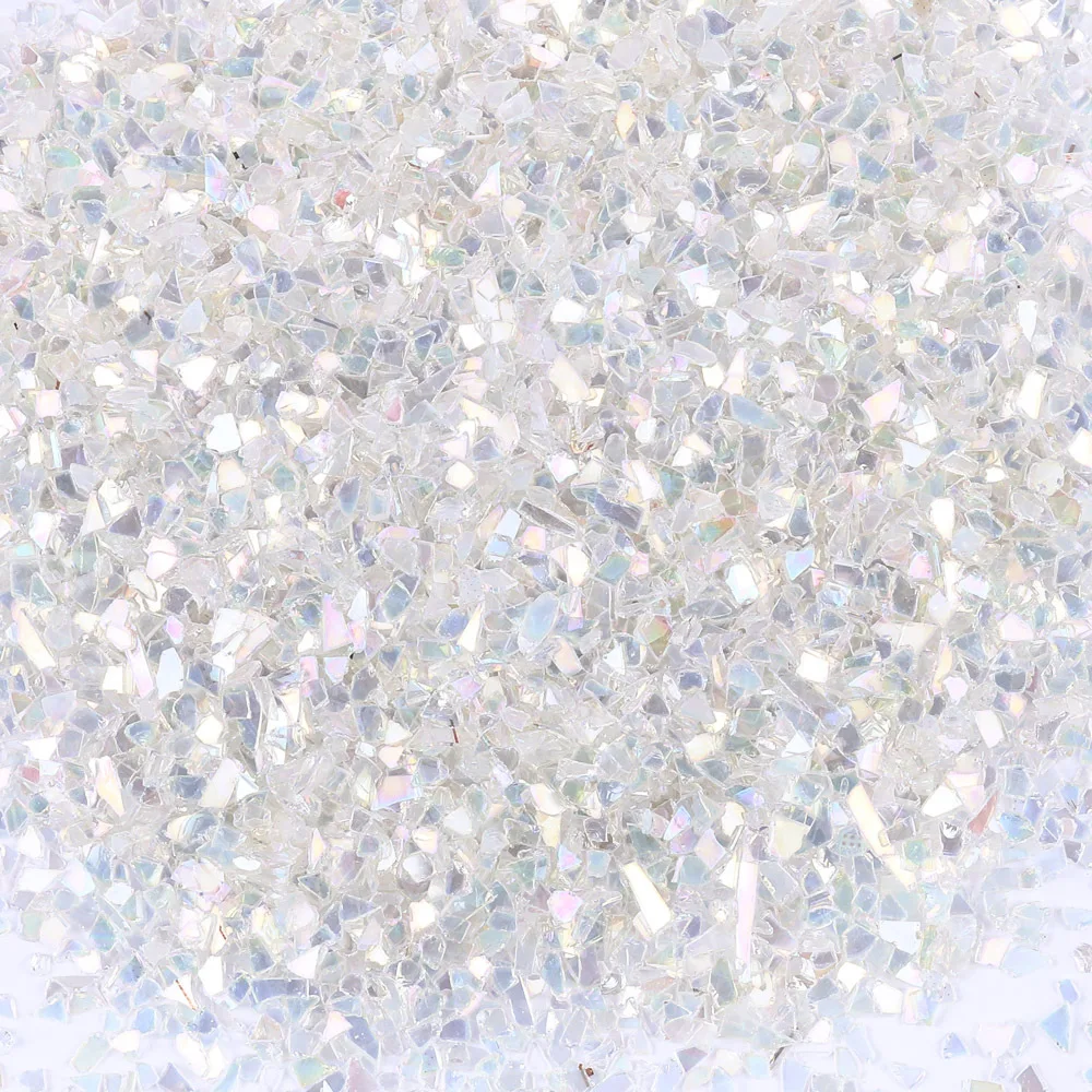 Crushed Glass for Crafts 2-4mm Irregular Glitter Metallic Stone Craft Resin DIY Mobile Phone Case Vase Fillers Jewelry Making