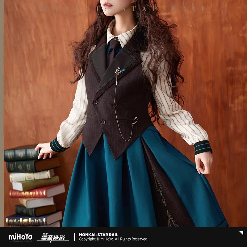 miHoYo Official Aventurine Waistcoat Genuine Honkai Star Rail Aventurine Theme Jacket Cosplay Coat Clothing SWaistcoat Xmas Gift