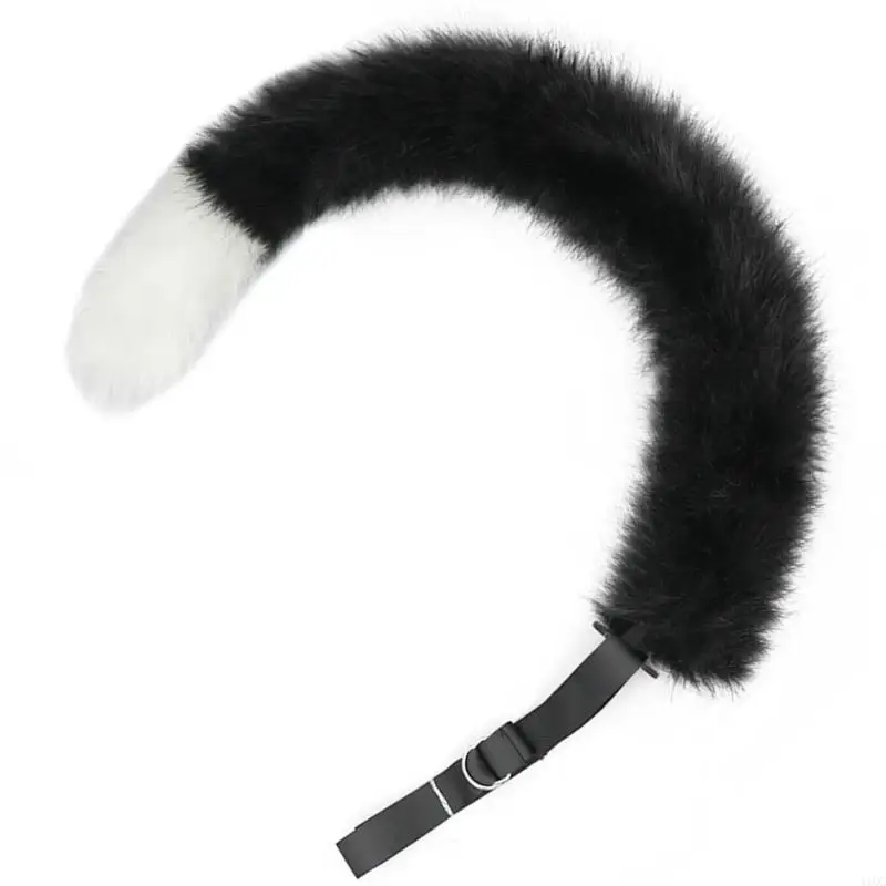 2025 New 1/2Pc Animal Cats Ears Headband and Faux Furs Cats Tail Cosplay Cats Costumes