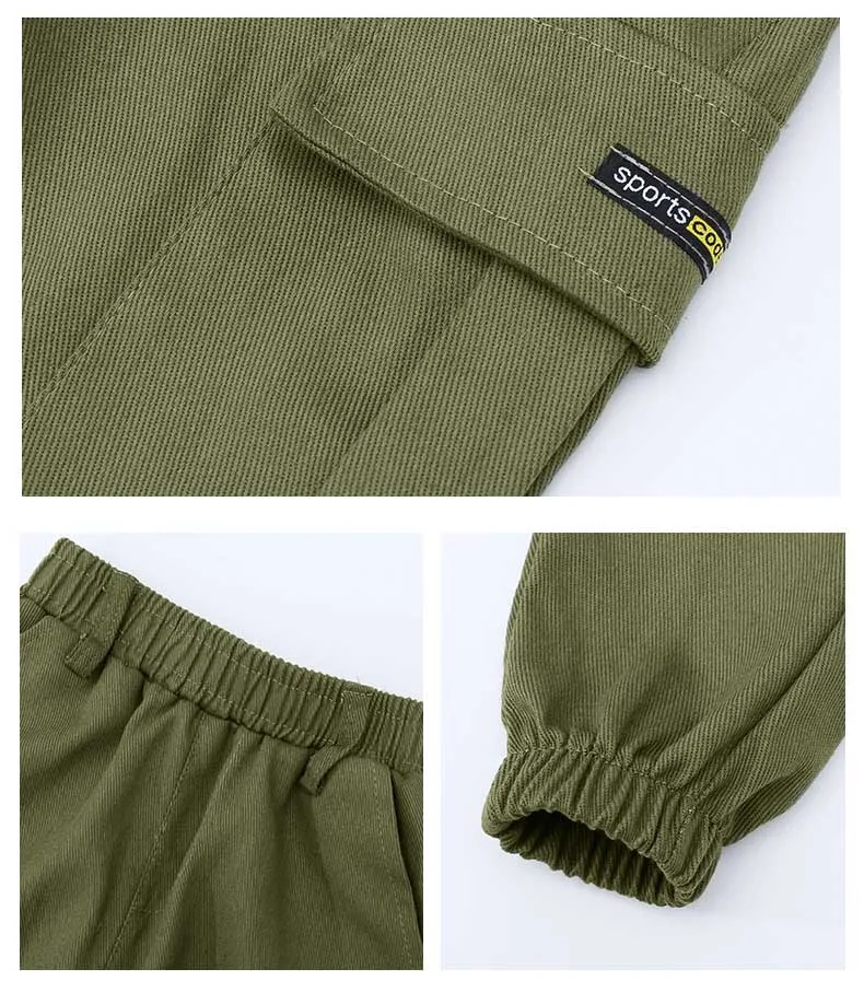 3-14 Jahre Teenager-Jungen Frühling Herbst Hosen Outdoor Stylische Slim Fit Casual Cargo-Hosen Kinder Sport-Breeches – Detail 10