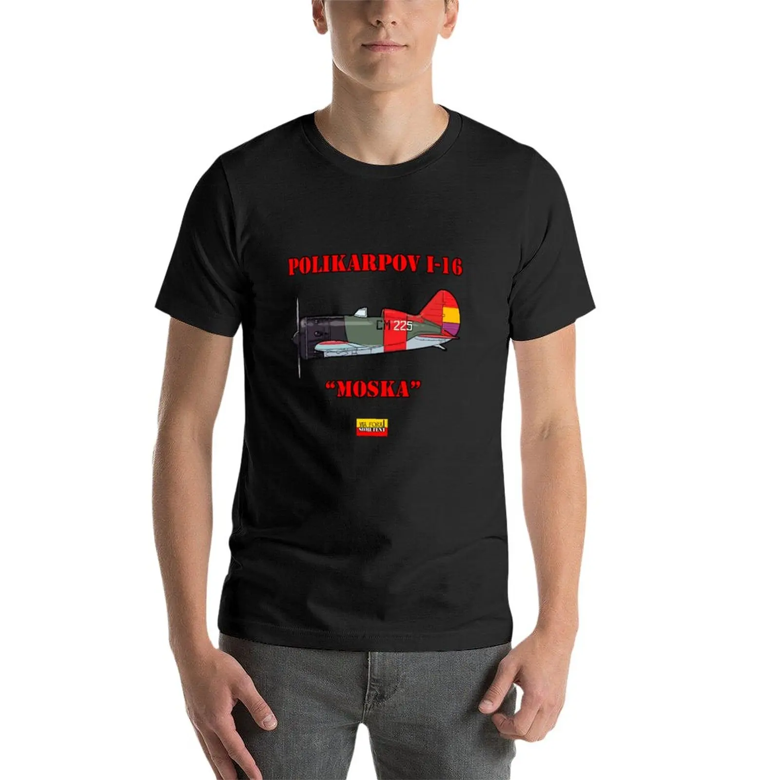 New Moska Polikarpov I-16 T-Shirt black t shirts oversized t shirts big and tall t shirts for men