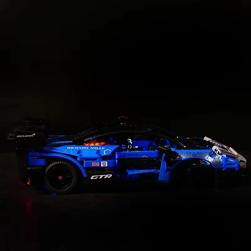 RC Técnico Sports Car Building Block Set sem Blocos Modelo, DIY Kit de Luz LED, Apenas Luz LED, 42123