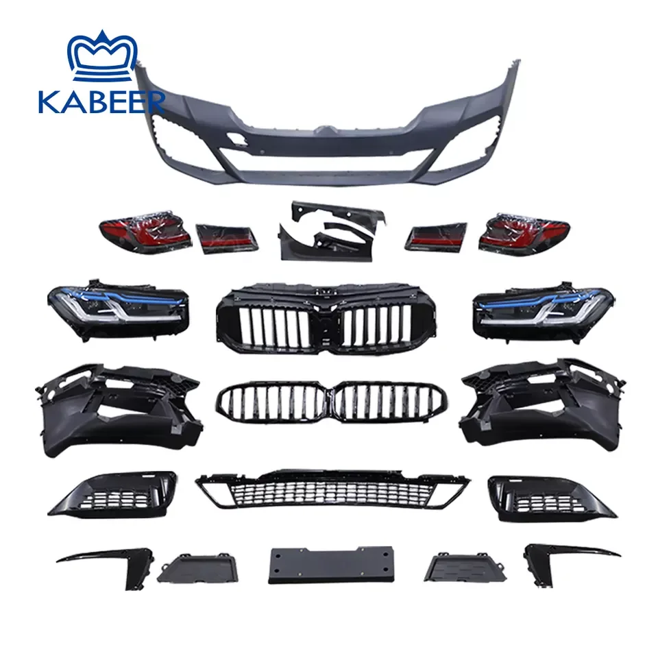 

Kabeer G30 Sport Bumper for BMW 5' 2016-2018 G38 G30 Upgrade to Sport 2020 Style Headlight Bumper Body Kit