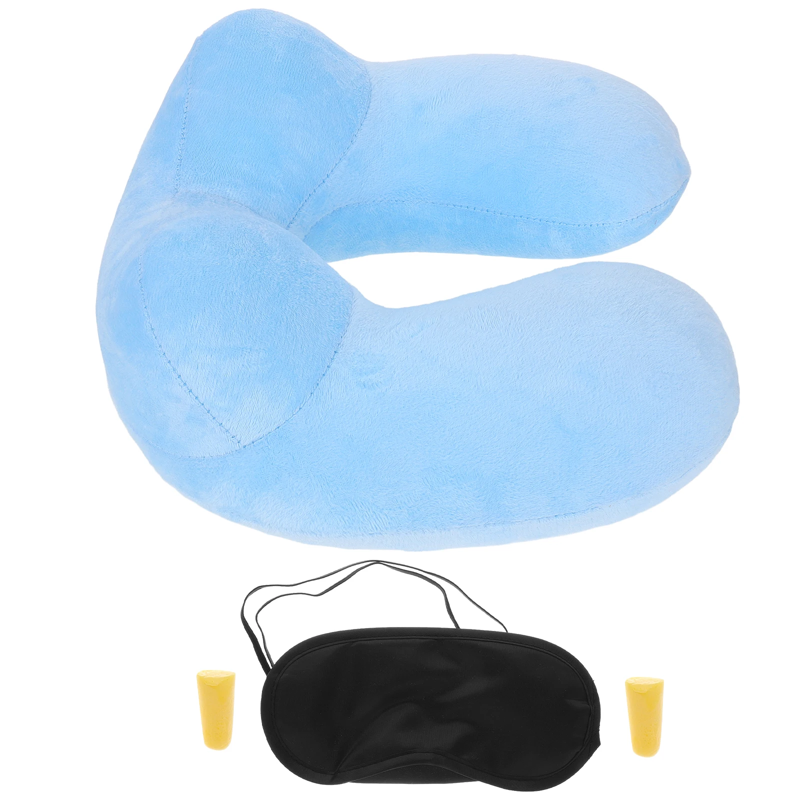 

U Shaped Pillow Inflatable Neck Travel Airplane Car Long Travel Pillow U Shape Adjustable Firmness Removable Cover for airplanes