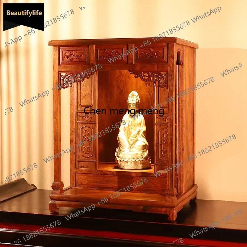 solid wood buddhist niche cabinet can be hung on the wall for home incense case god slot buddhist temple offering table c139