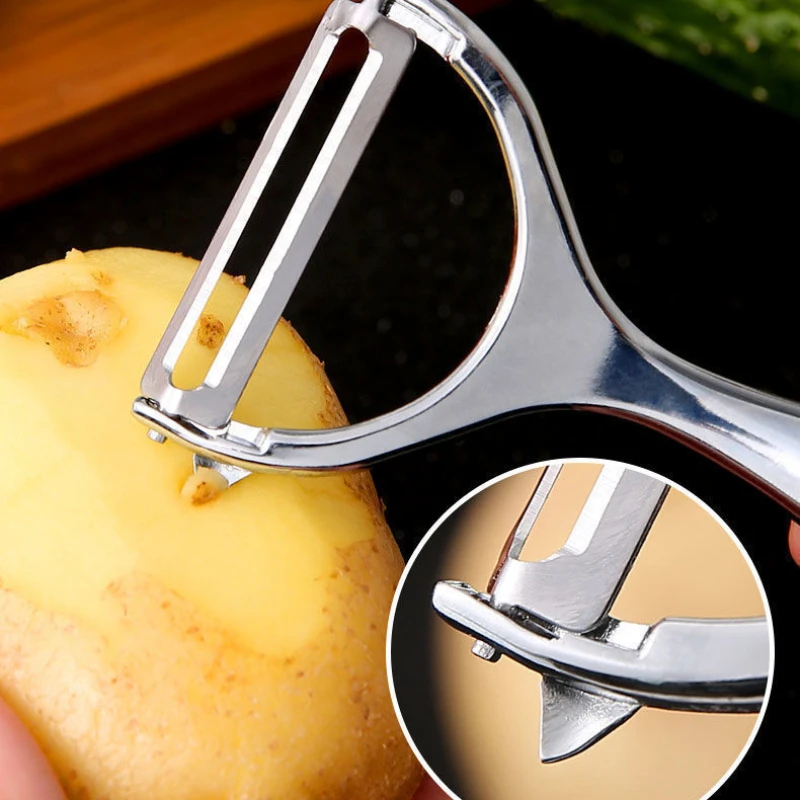 1pc Stainless Steel Vegetable Peeler Potato Tomato Peeler Multi-function Carrot Grater Fruit Tools Kitchen Cuisine Accessories