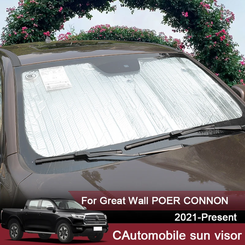 

Car Sunshades UV Protection For Great Wall POER CONNON 2021-2025 Window Curtain Sun Shade Visor Front Windshield Accessories