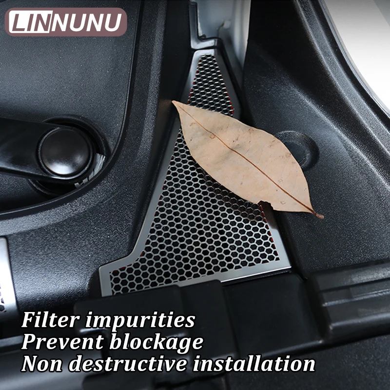 LINNUNU For Geely Atlas II Starry Boyue L Stainless Trim Car Front hood Dust proof Insect Protection Cover Trim Auto Accessories