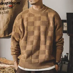 Supzoom 2024 New Arrival Retro Casual Cartoon Pulloverse Couple Men's Top Fashion Winter Couple Knitted Sweater