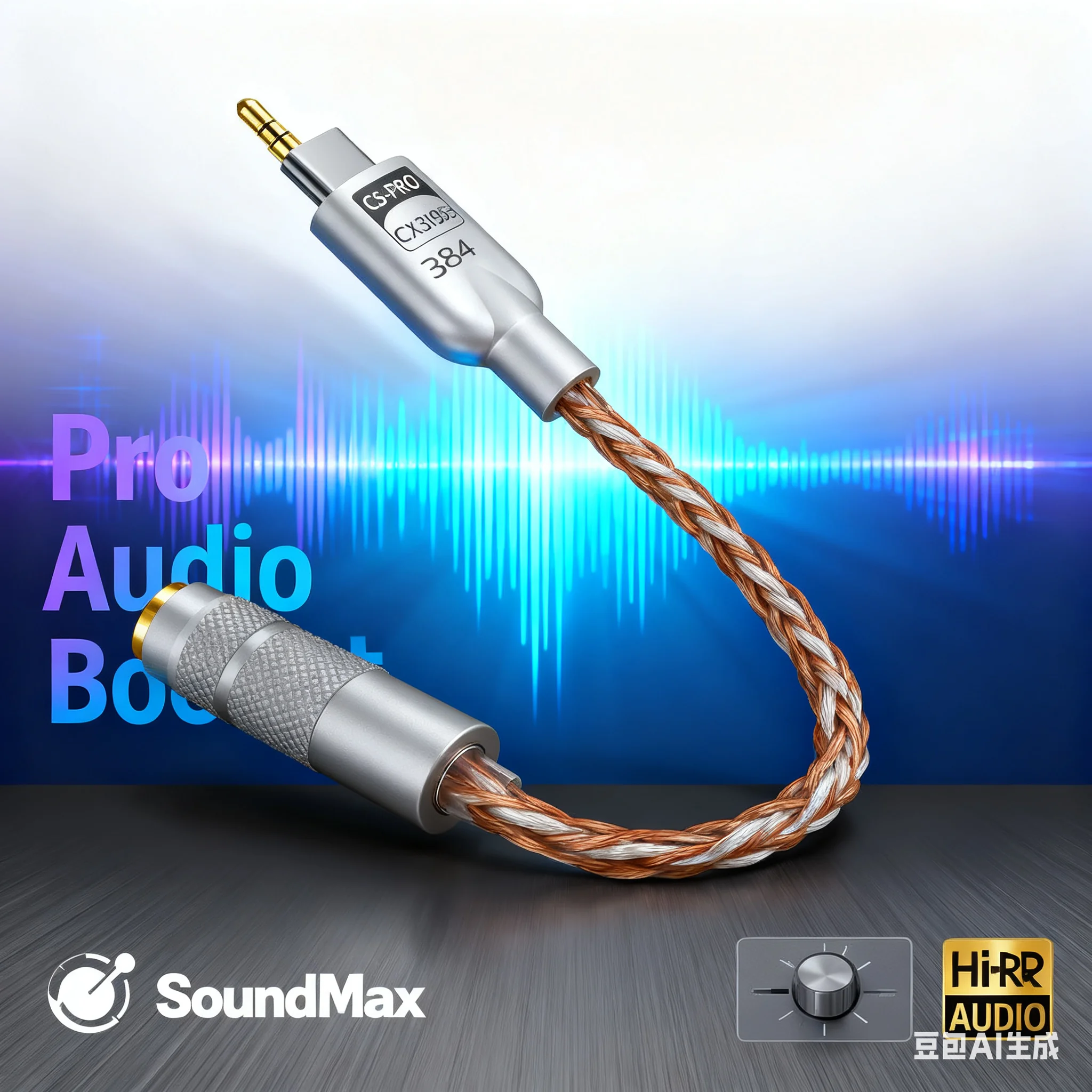 Hi-Res USB-C DAC Headphone Amp Cable – 8-Core OCC Cu+Ag Hybrid, CX31993 + MAX97220