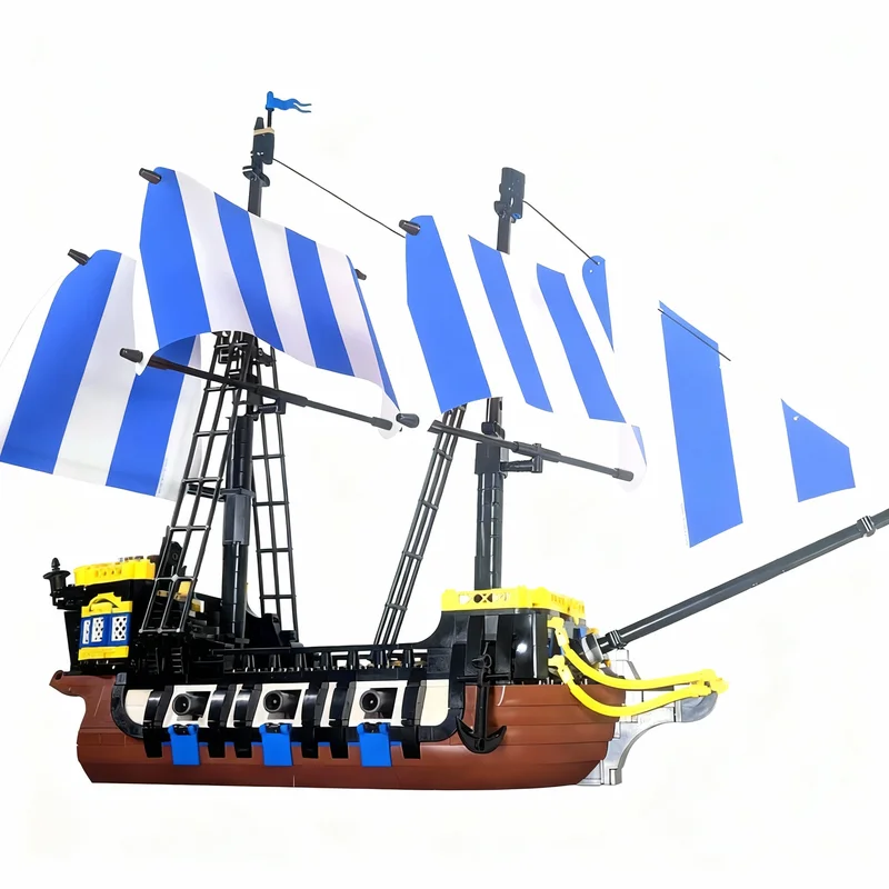 1548 elementów MOC Karibyjski Klips, statyw piracki, model do składania, klocki konstrukcyjne, prezenty świąteczne, kreatywna zabawka DIY, edukacyjna zabawka dla dzieci