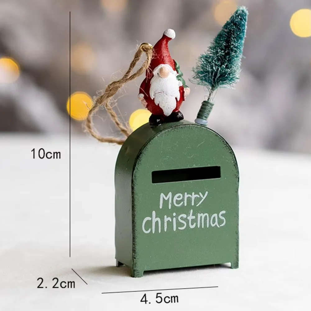 Christmas Tree Decoration Exquisite Cartoon Santa Claus Mailbox Pendant Decoration Christmas Mailbox Pendant Unique Pendant