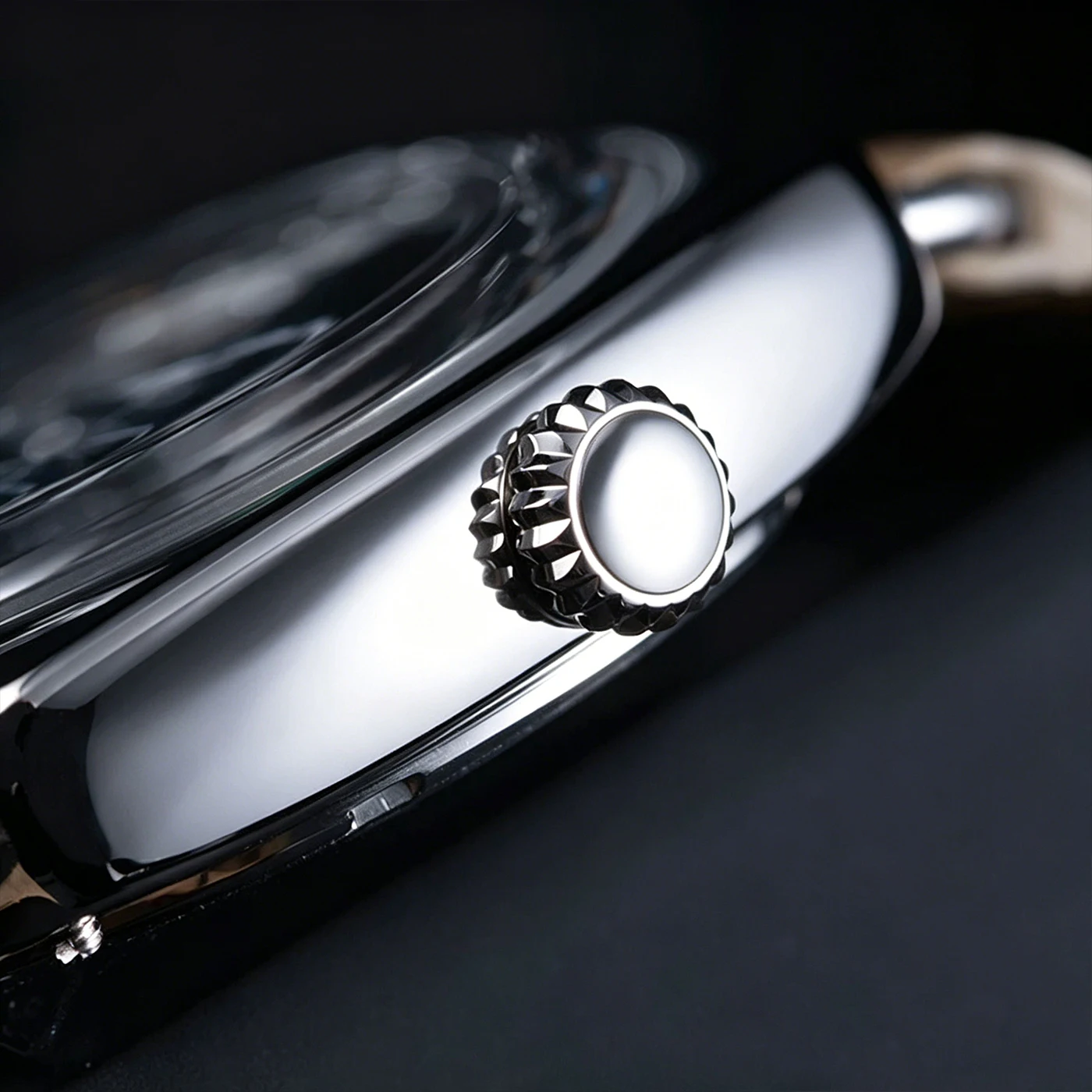 Personalisierte Uhren für Herren mit Automatikwerk ST1701, Kissen-Gehäuse, retro-quadratischer Form, klassischem Zifferblatt mit Logo, DTY – ideales Geschenk