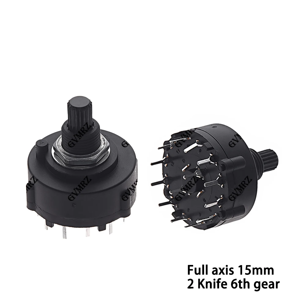1PCS 1 2 3 4 Pole Position RS26 Band Gear Rotary Switch 12/6/4/3 Selectable PCB Plug-in Board Adjustable Switch
