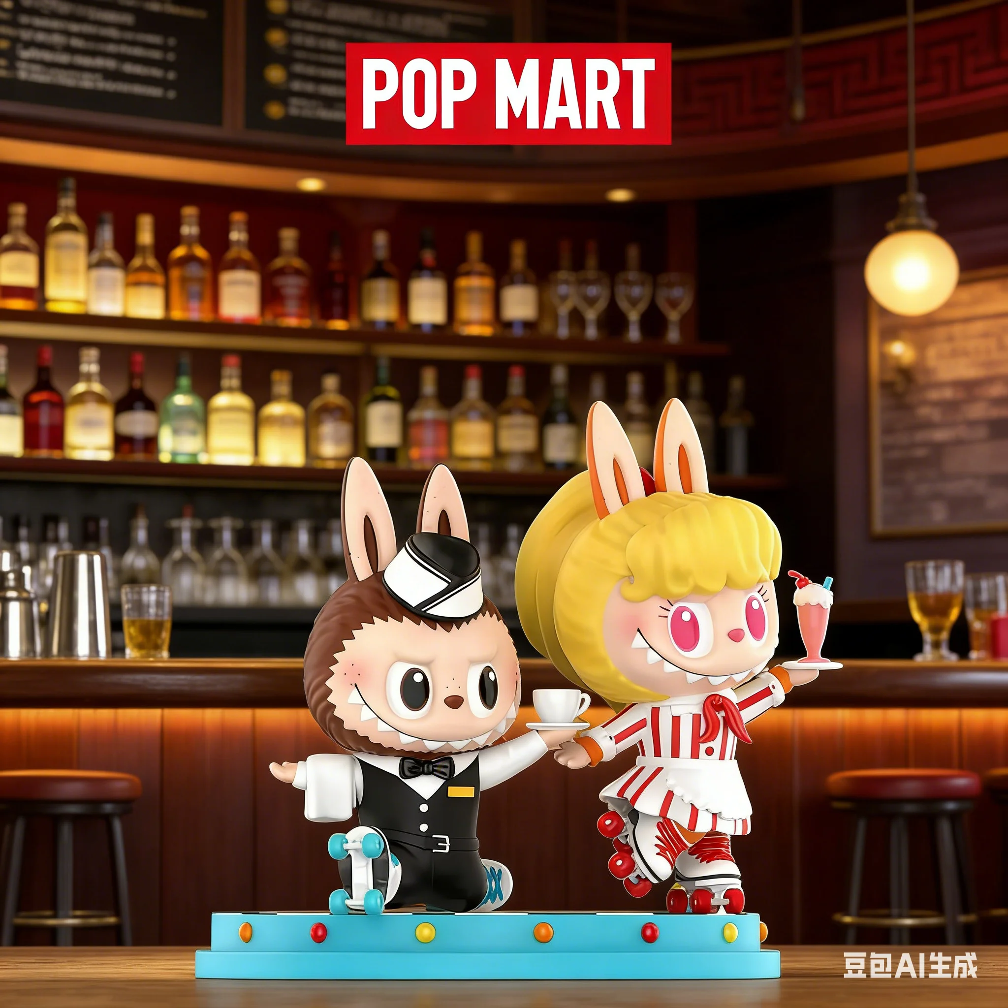 

POP MART MONSTERS LABUBU Серия «Кафе» — Милая коллекционная фигурка в слепой коробке — Оригинальный подарок для декора рабочего стола и дома, коллекционная слепая коробка