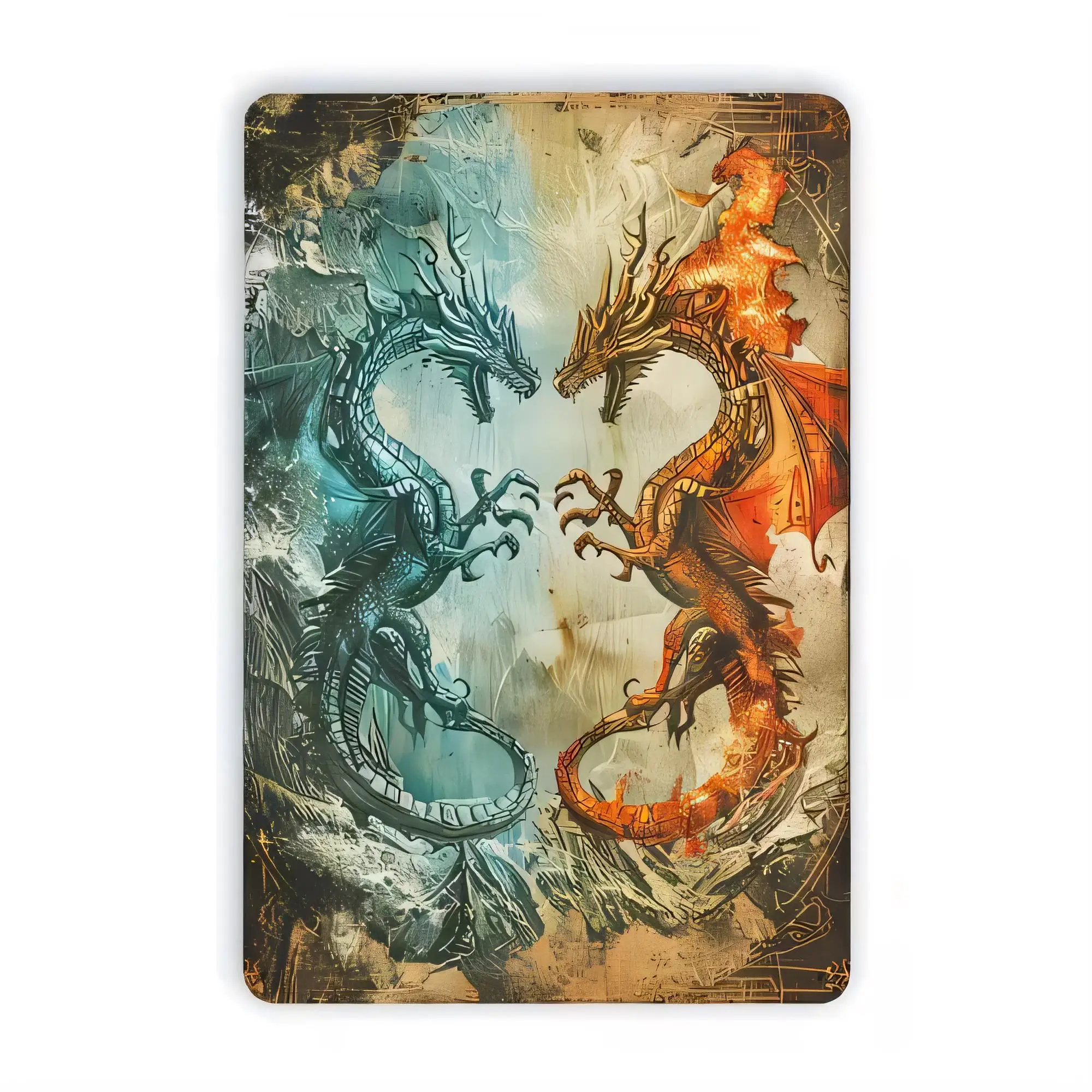 Tin Sign Gothic Dragon Skeleton Angel Demon Poster Metal Vintage Wall Art Horror Fantasy Bar Pub Home Décor   Gift