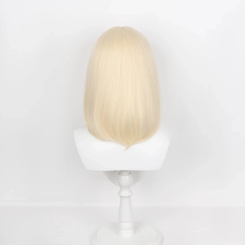 أنيمي ميسومي أويكا شعر مستعار تأثيري الكبار النساء الفتيات قصيرة مستقيم شقراء الشعر المستعار هالوين زي الدعائم الملحقات