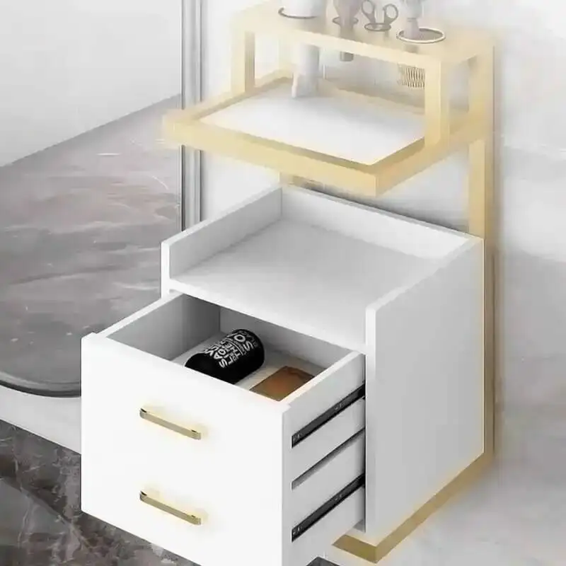 

Professional Portable Gold Tool Trolley Drawers Aesthetic Utility Auxiliary Cart With Wheels Werkzeugwagen Spa Furniture MQ50TC