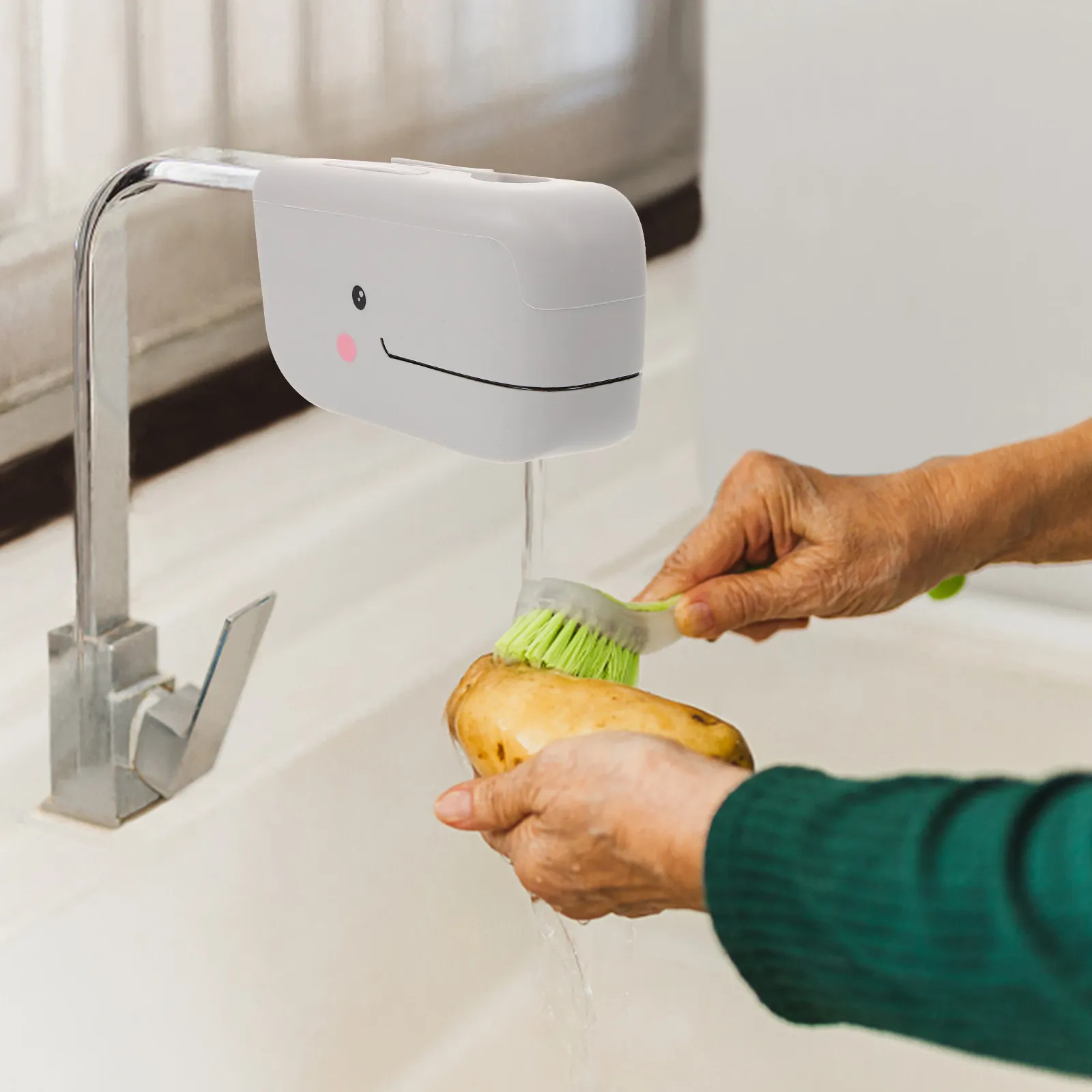 

Силиконовая накладка на кран в форме кита для ванны, защита для малышей, защитный колпачок для смесителя в детской ванной, милый мультяшный дизайн