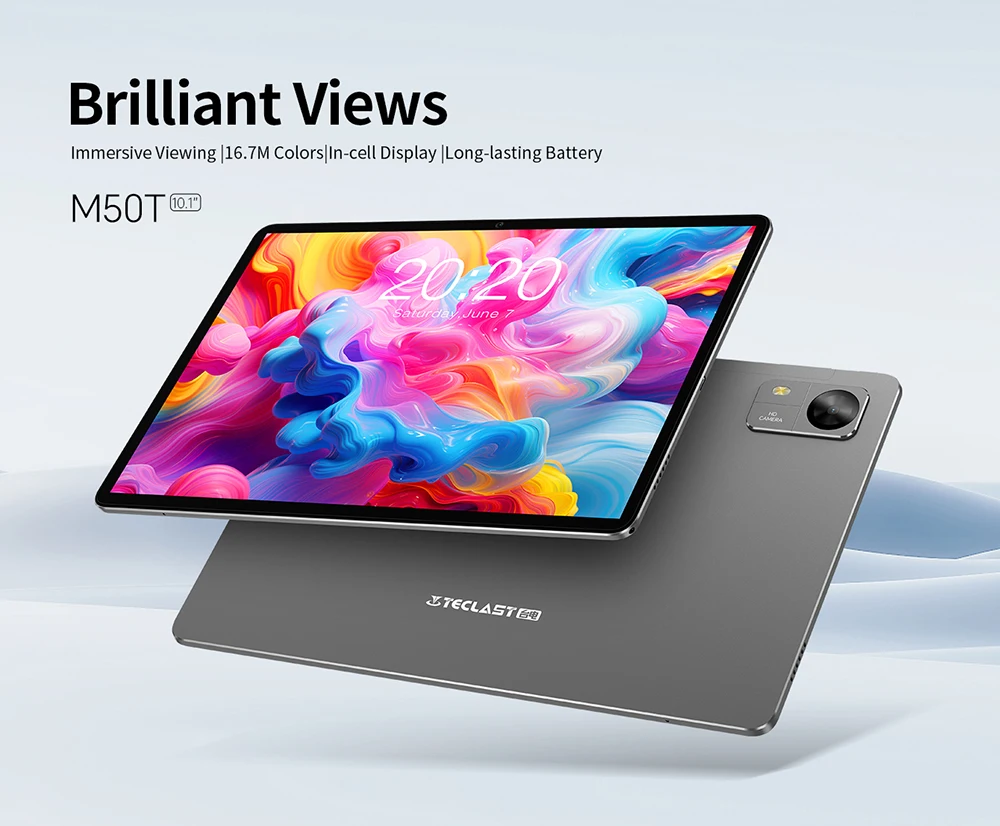 Teclast M50T Tablet 10.1“ HD Screen AllWinner A537 4GB RAM+28GB Virtual 128GB ROM 7000mAh Battery WiFi Android 16 Global Version