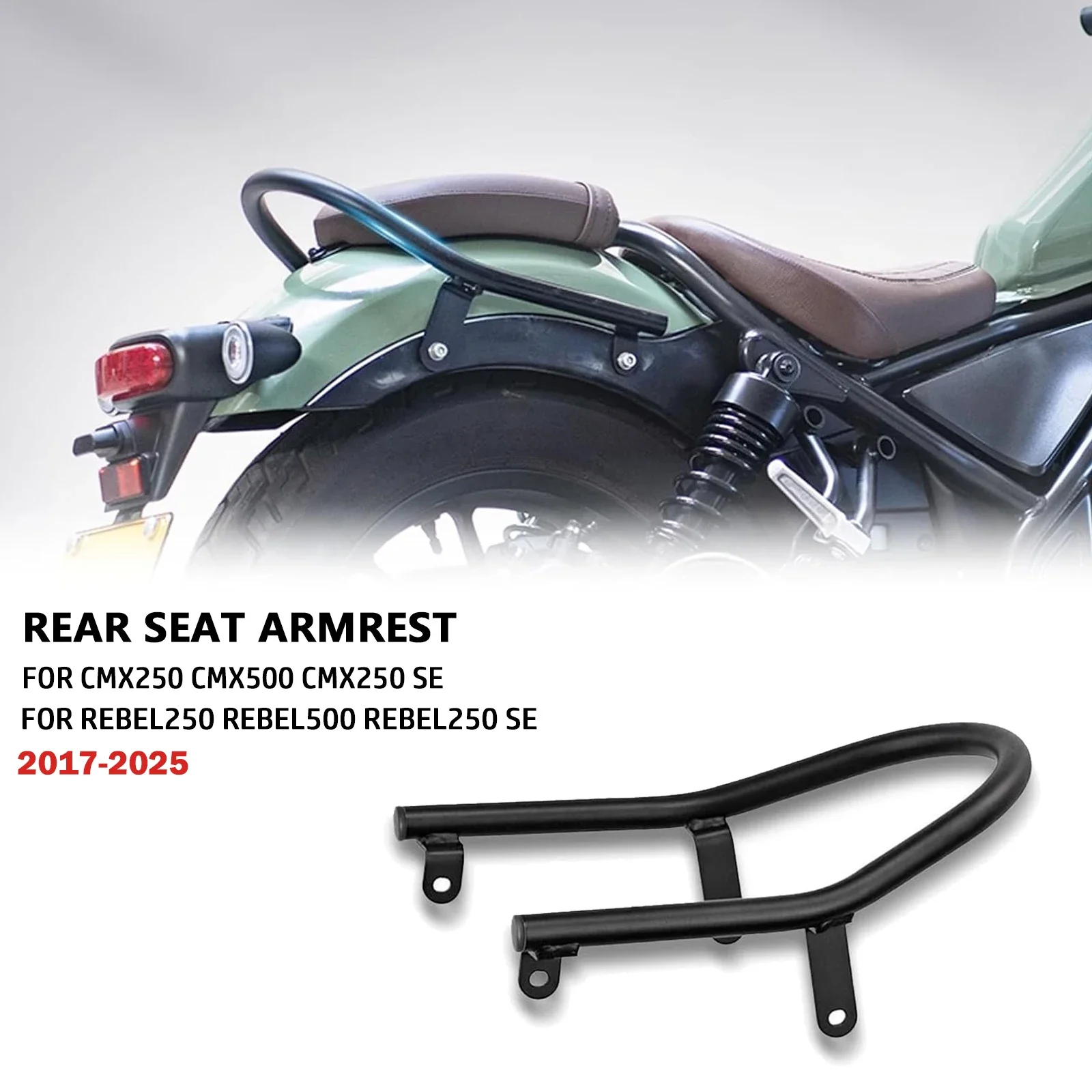 

For CMX250 500 250 SE Rebel 500 250 250SE 2017-2025 Tailstock Armrest Handlebar Rear Passenger Seat Grab Bar Pillion Grab Rail