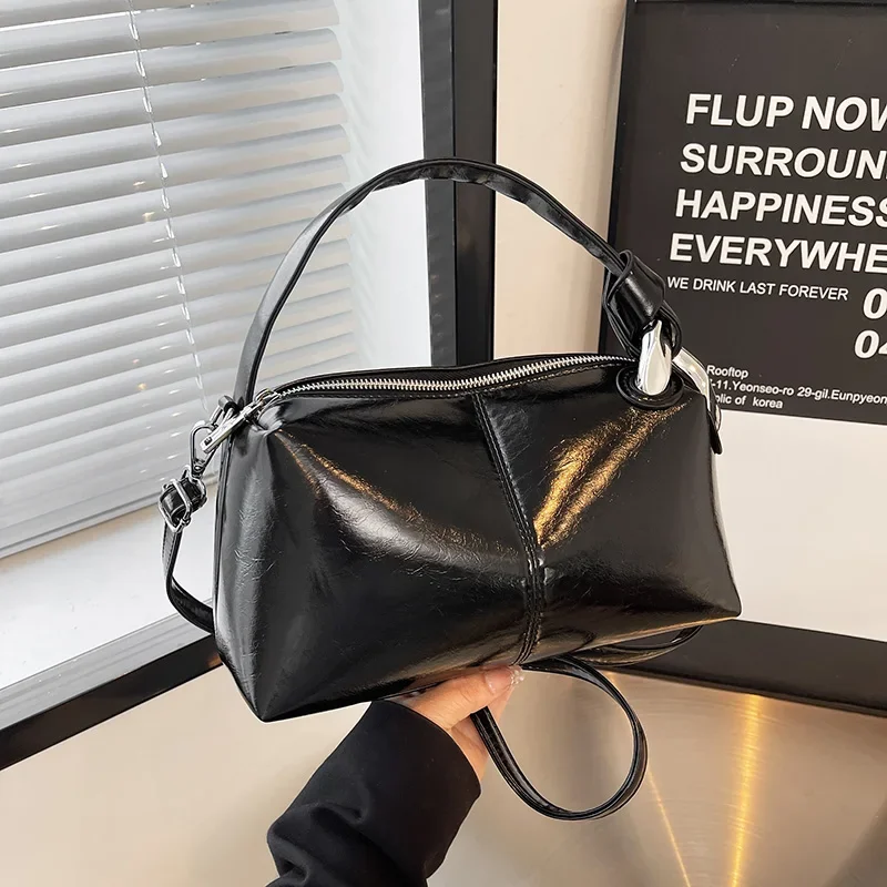 

Women's Handbag With Leather Detail, Fashionable Crossbody Bag By Famous Designer, Elegant Shoulder Bag For Ladies Classic