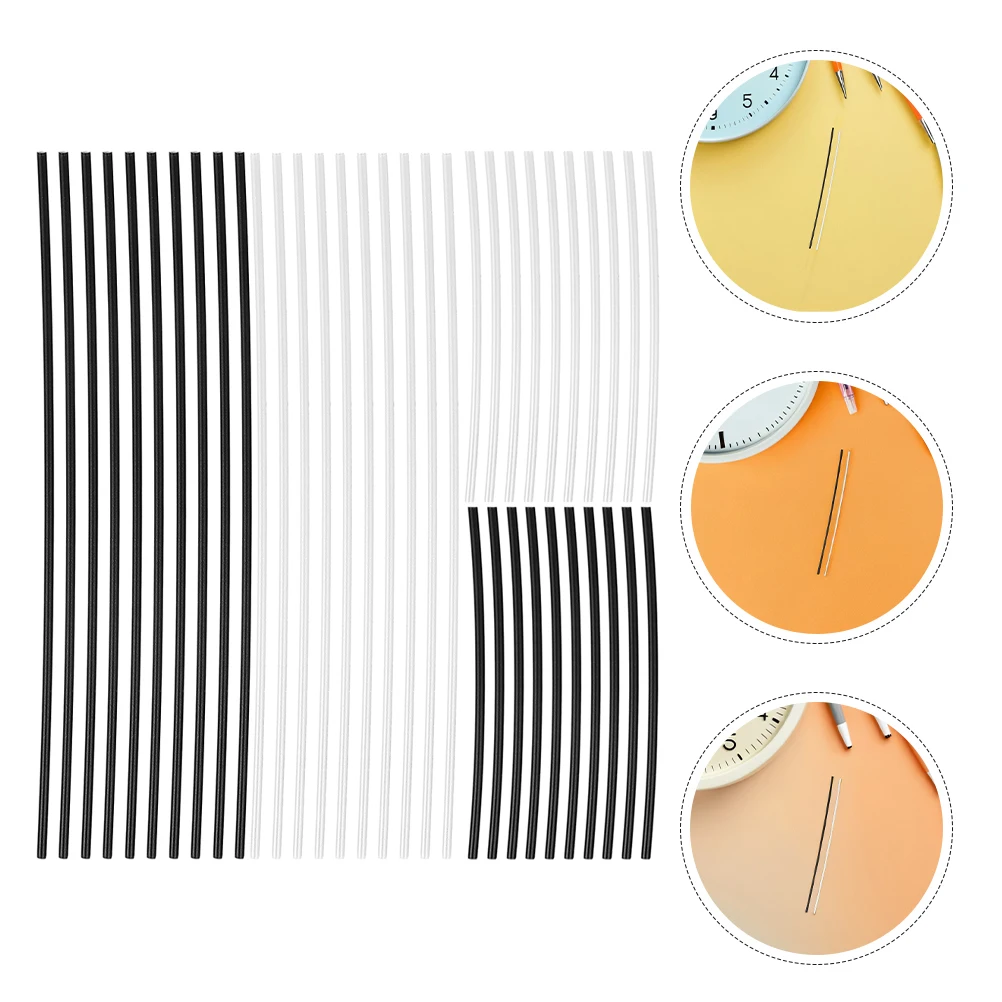 

40pcs Guitar Fingerboard Side Dot Markers Black White Inlay Stickers Bass Accessories Decoration Parts Assorted Color For String