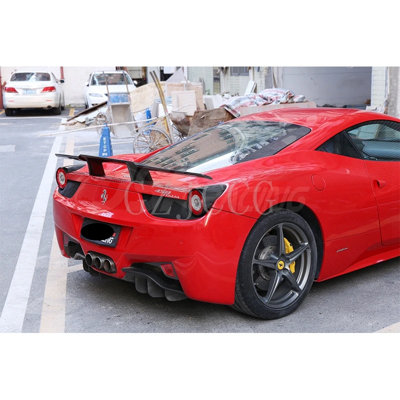 2009-2015 real carbon fiber rear wing for Ferrari-458 GT racing track tail rear spoilers wing 458 Italia carbon fiber auto parts