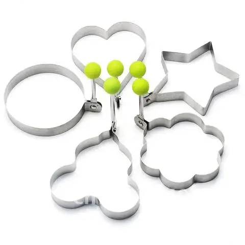 1Pcs Stainless Kitchen Gadgets Fried Egg Mold Bread Fruit Vegetable Shape Decor Creative Breakfast for Kids Accessories